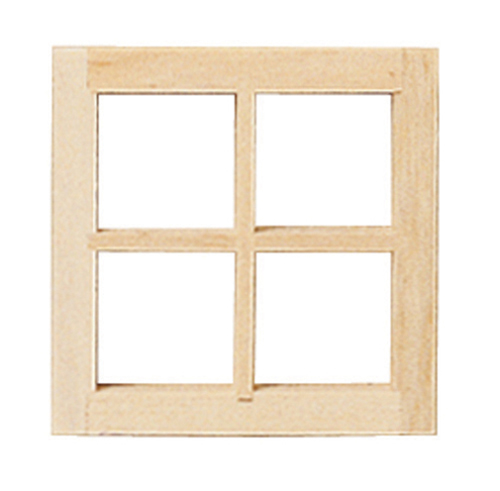 Dollhouse Miniature Single 4-Light Window, 2/Pk